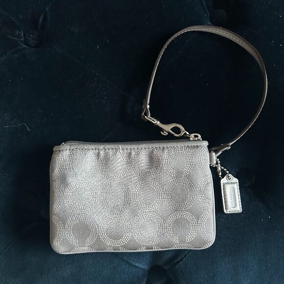 Grey Coach Wristlet - Picture 2 of 3